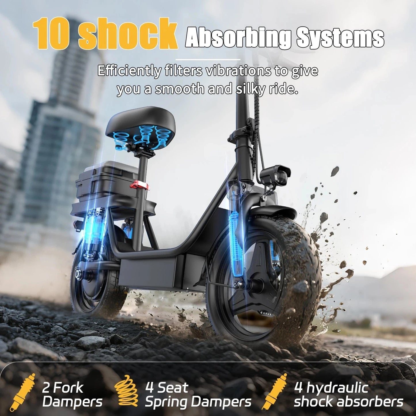 UPlee GQ8 Folding Electric Bike 250W 48V 15Ah Battery
