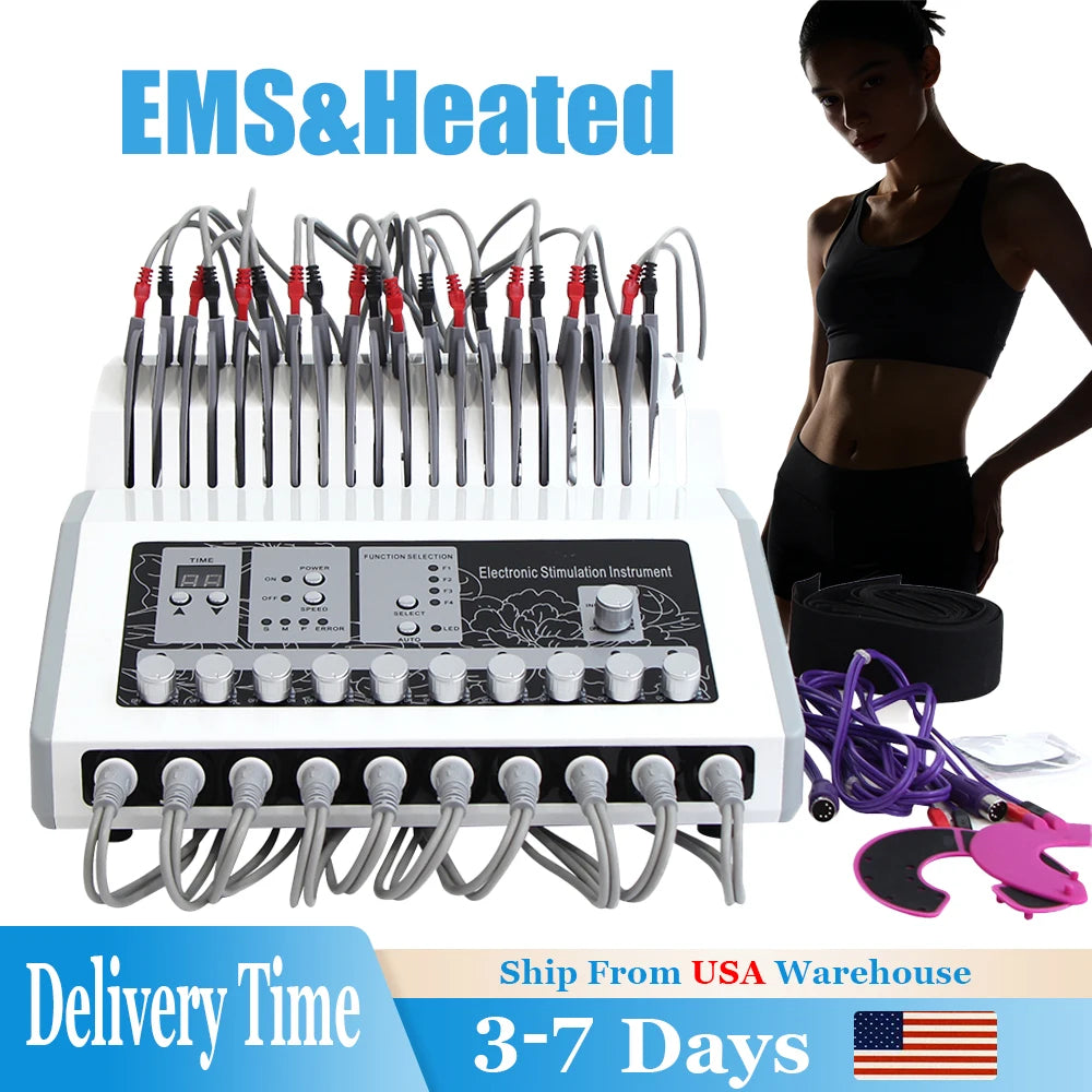 AOKO Electronic EMS Microcurrent Muscle Stimulator With Heated Massager