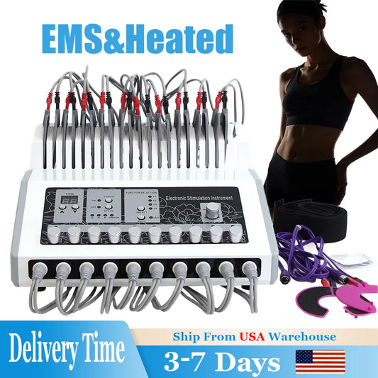 AOKO Electronic EMS Microcurrent Muscle Stimulator With Heated Massager