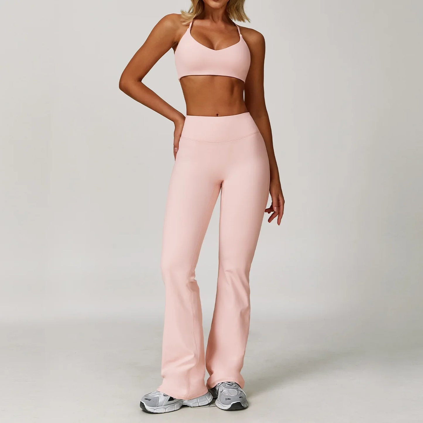 Women Yoga Set 3 Piece Gym Wear High Waist Leggings