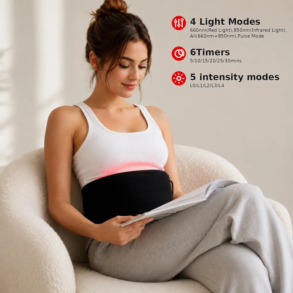 Red Light Therapy Belt for Muscle Relaxation and Circulation Support