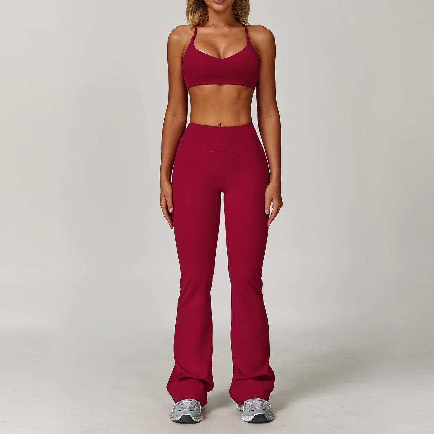 Women Yoga Set 3 Piece Gym Wear High Waist Leggings