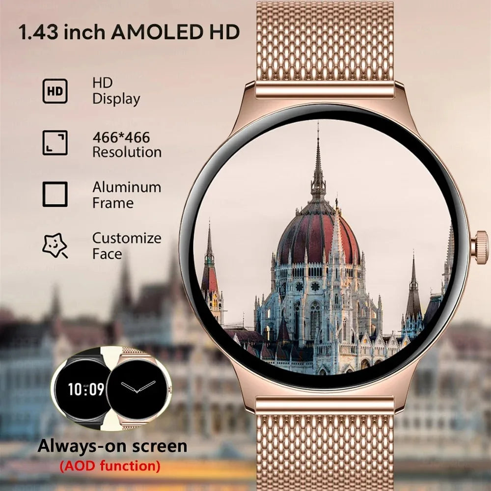 Hiwego Women Ultra Thin Smart Watch With Always On Display