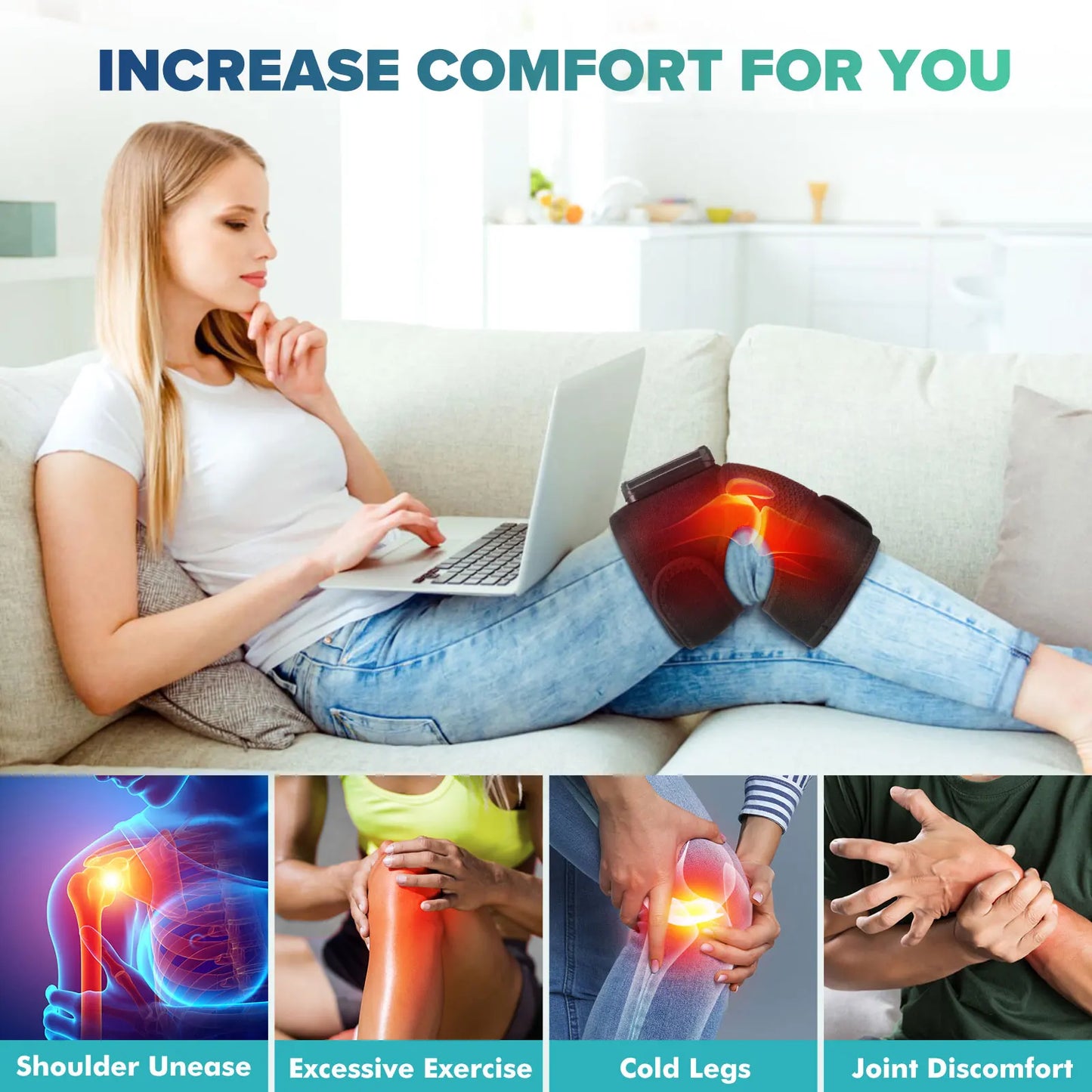 Intelligent Electric Knee Protection Massager With Heating And Warm Compress