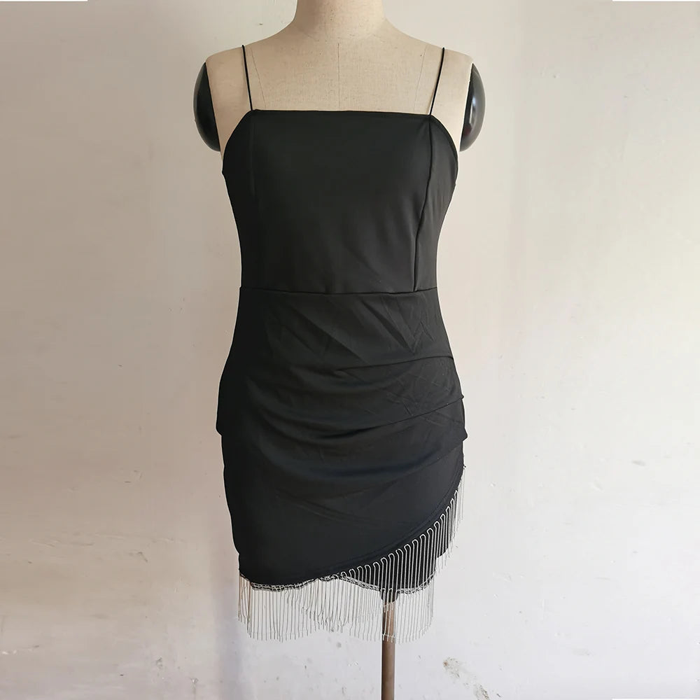 Slim Cross Women Slip Dress Summer Fashion Knit Polyester