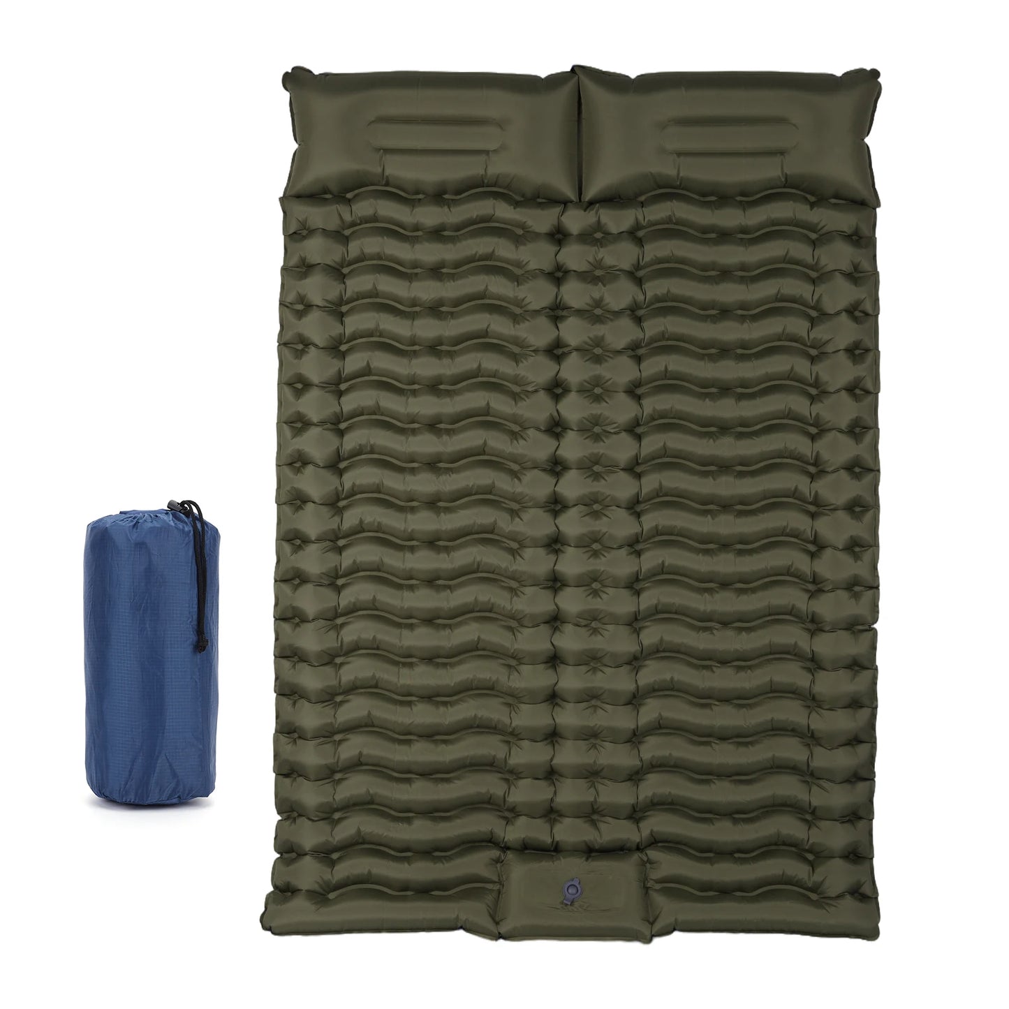 NONED Camping Sleeping Mat with Pillow Portable Built-in Foot Pump
