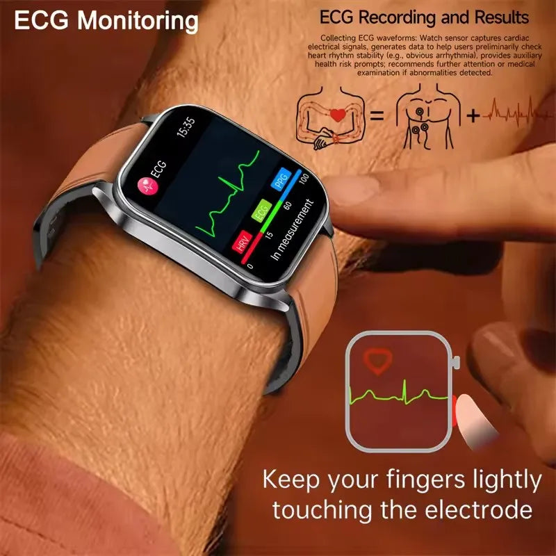 Smartwatch With Laser Therapy ECG Monitor And Blood Oxygen