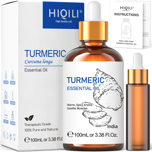 HIQILI Turmeric Essential Oil Pure Herbal Plant Oil