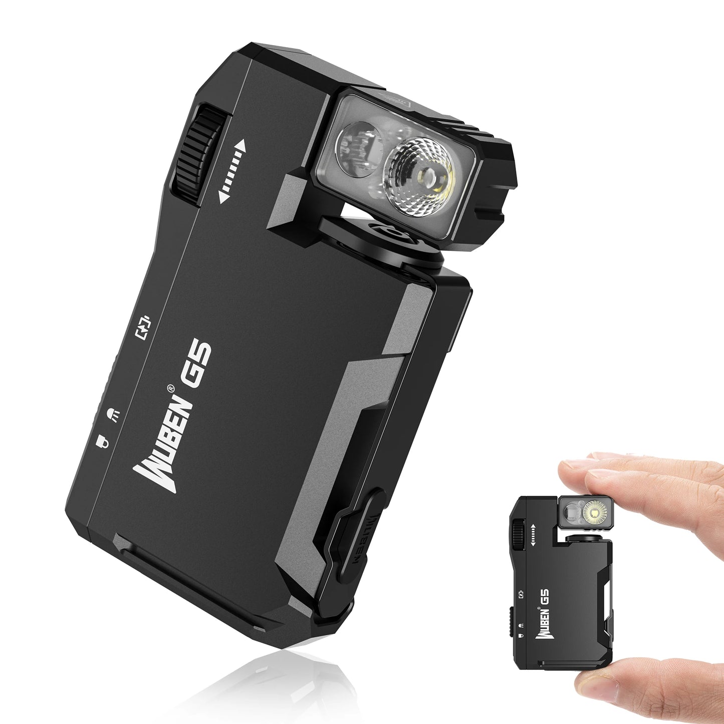 WUBEN G5 Rechargeable EDC Flashlight RGB Dual Light Sources