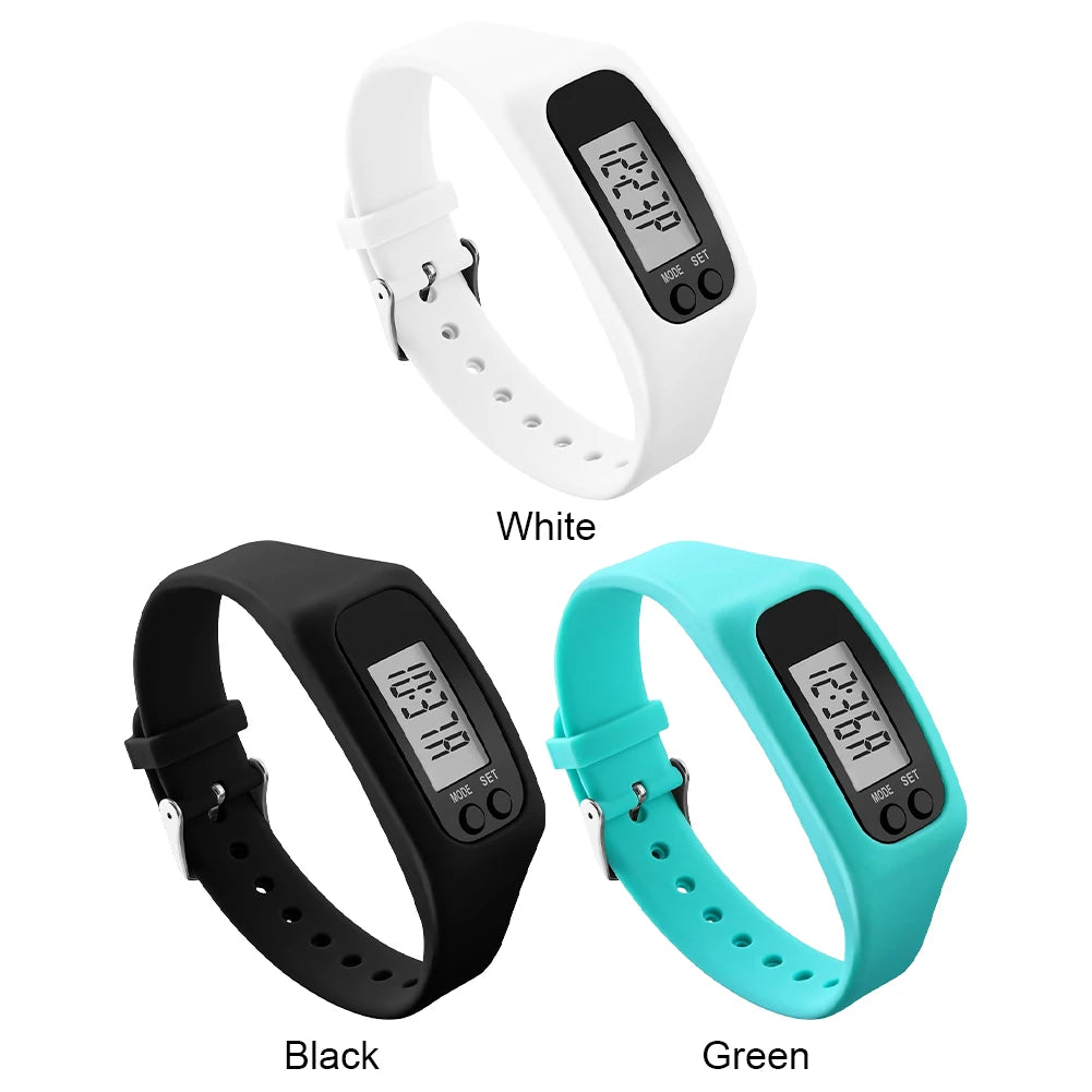 APWIKOGER Led Pedometer Bracelet Calorie Counter 12 24H Time Display