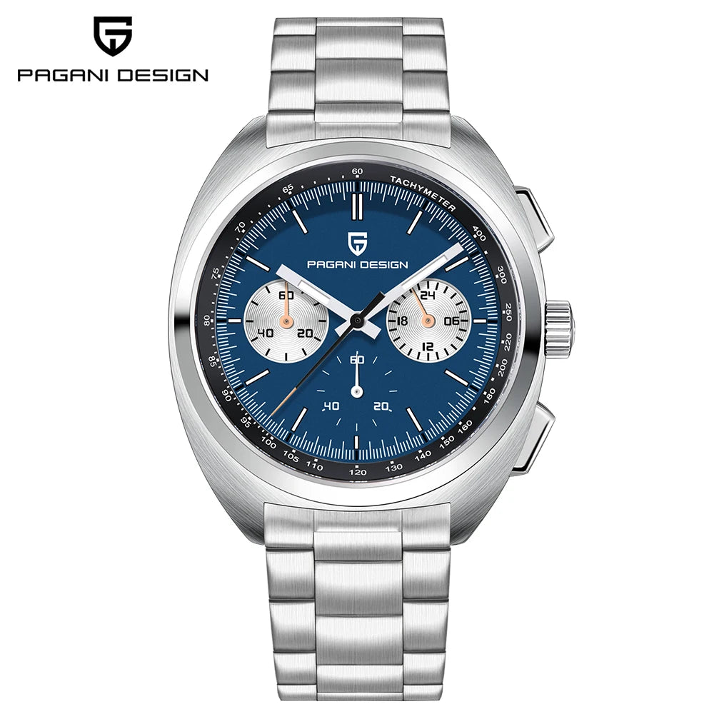 PAGANI DESIGN Men's Sapphire Quartz Chronograph Luxury Wristwatch