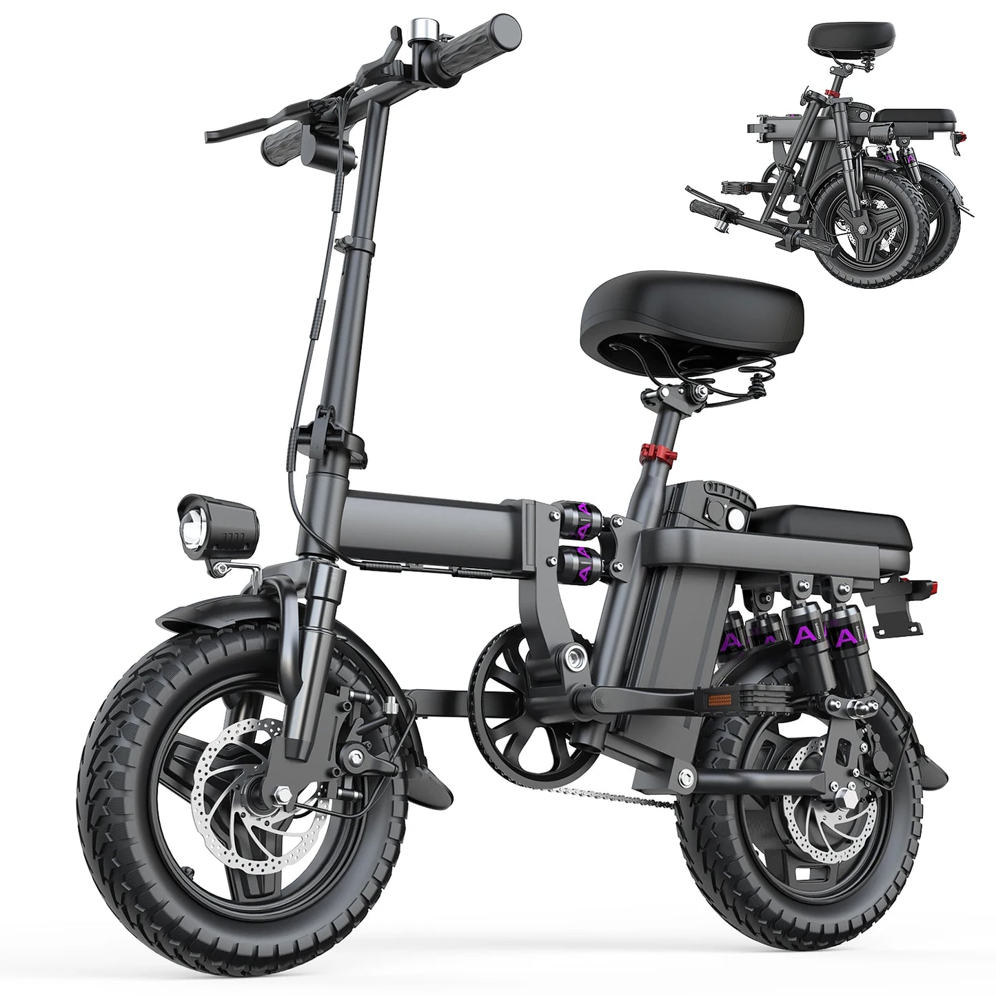 UPlee GE5 Folding Electric Bike 500W Peak Motor 48V 15Ah