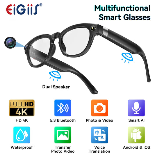 EIGIIS AI Smart Glasses With Bluetooth Calling And AI Translation