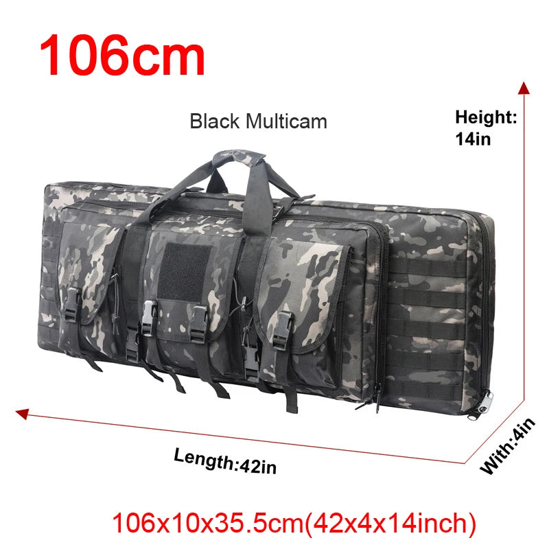 LQARMY Tactical Double Rifle Case Molle Bag Sniper Airsoft