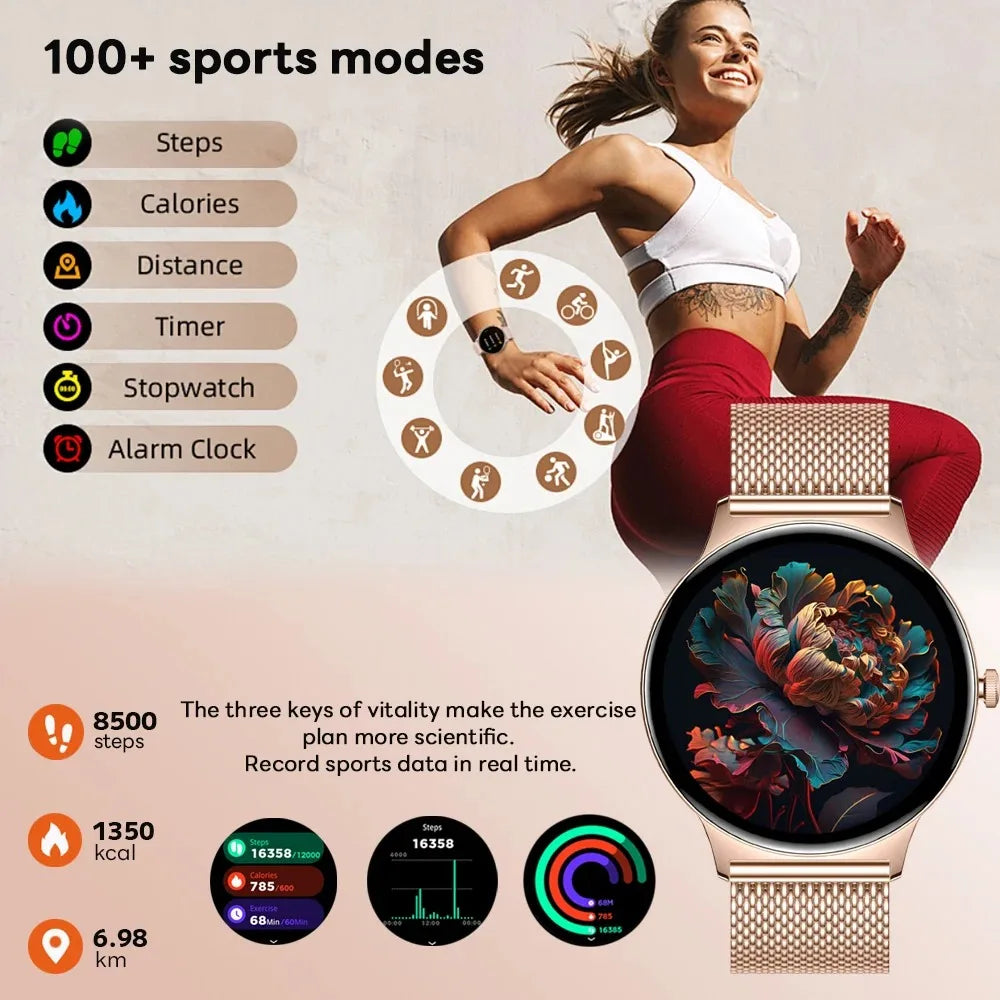 Hiwego Women Ultra Thin Smart Watch With Always On Display