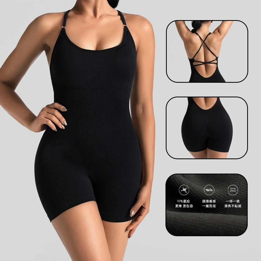 Yoga Sets for Women Gym Jumpsuits Active Wear Workout Overalls