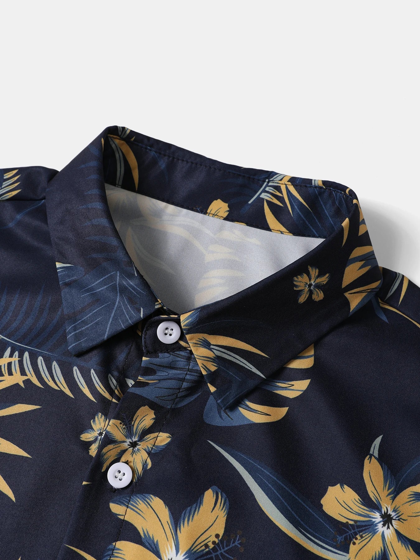 Mens Summer Printed Short Sleeve Button Down Shirt Shorts Set