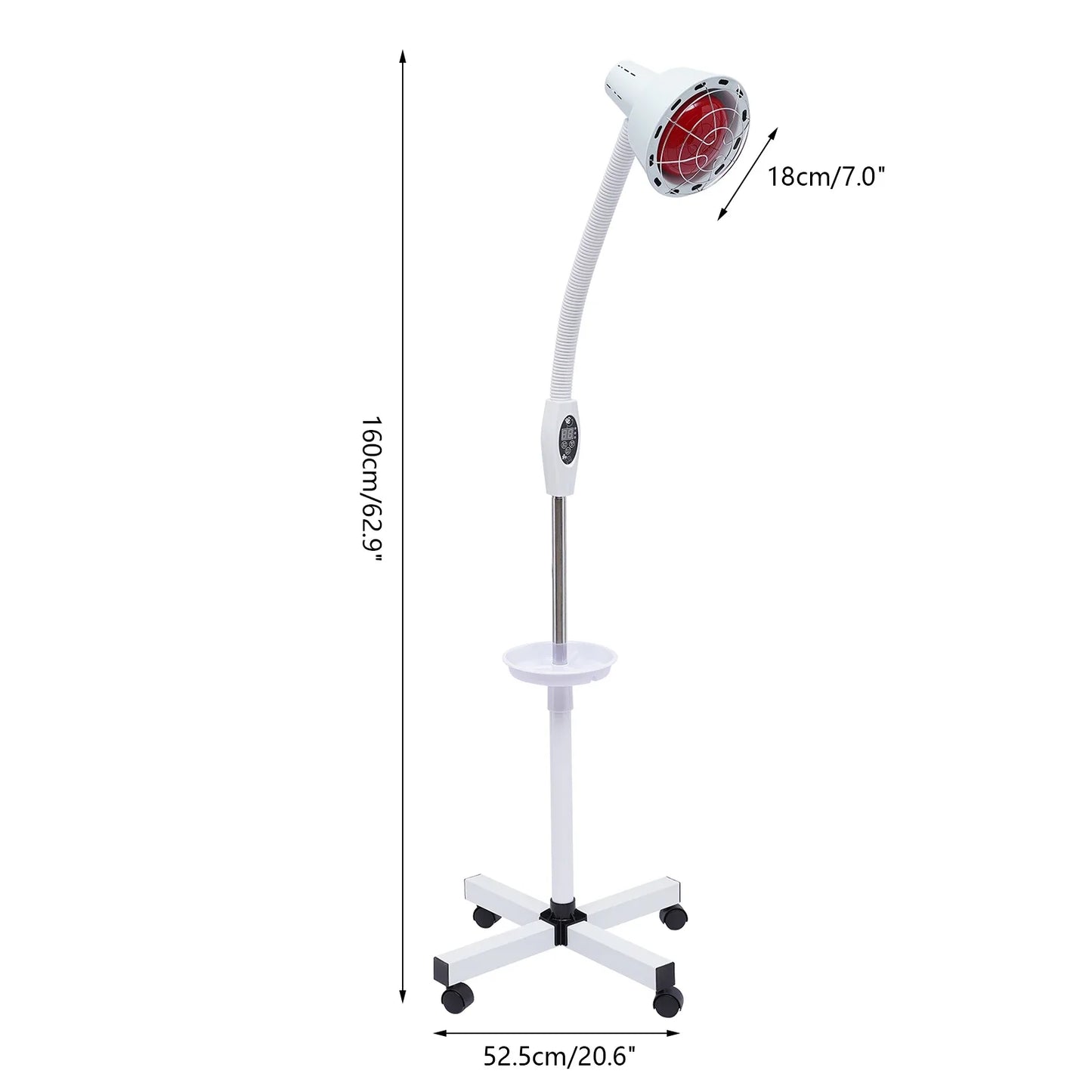 Bymaocar 275W Infrared Heat Lamp With Adjustable Arm For Aches