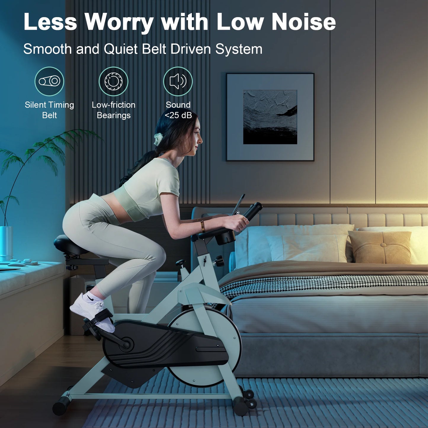 Superun 32 Level Magnetic Resistance Exercise Bike For Home