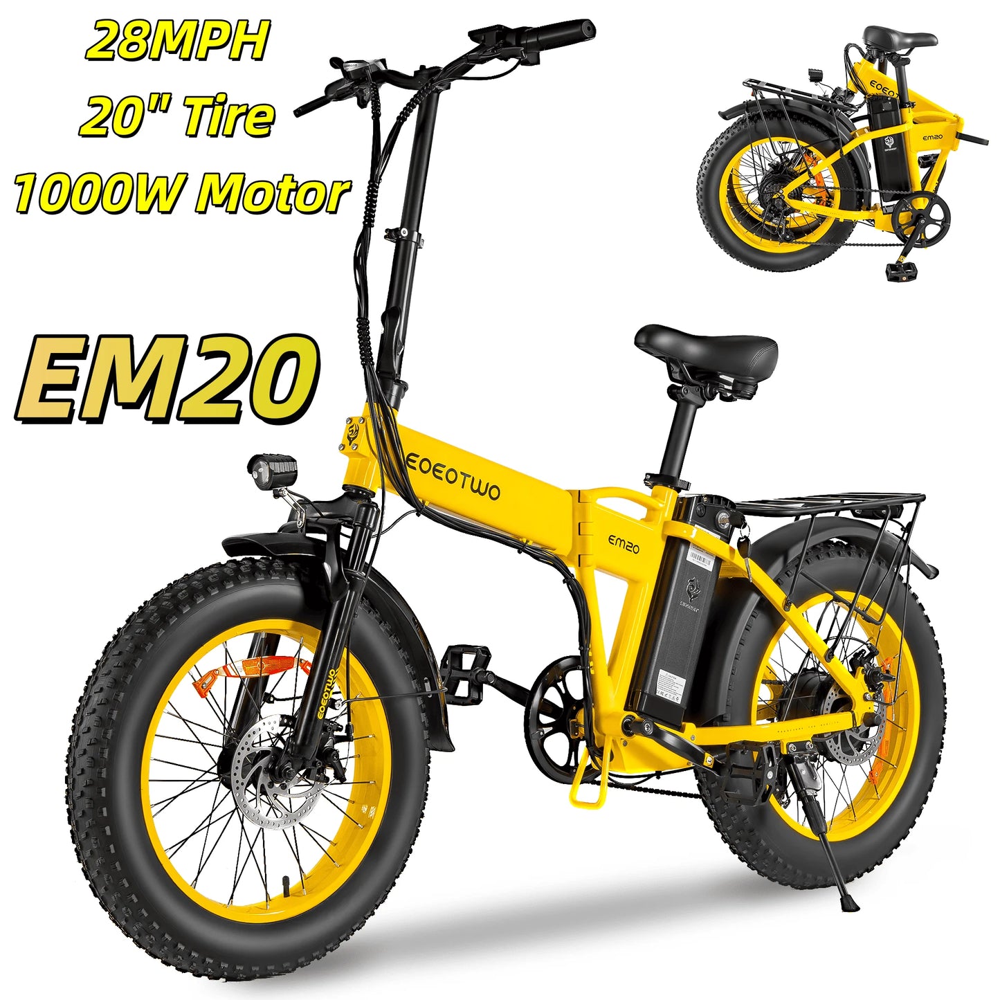 EOEOTWO E01 Electric Bike for Adults 1500W Peak Motor 26" Fat Tire Ebike 34MPH 60Miles Range UL2849 Certified Mountain Bicycle