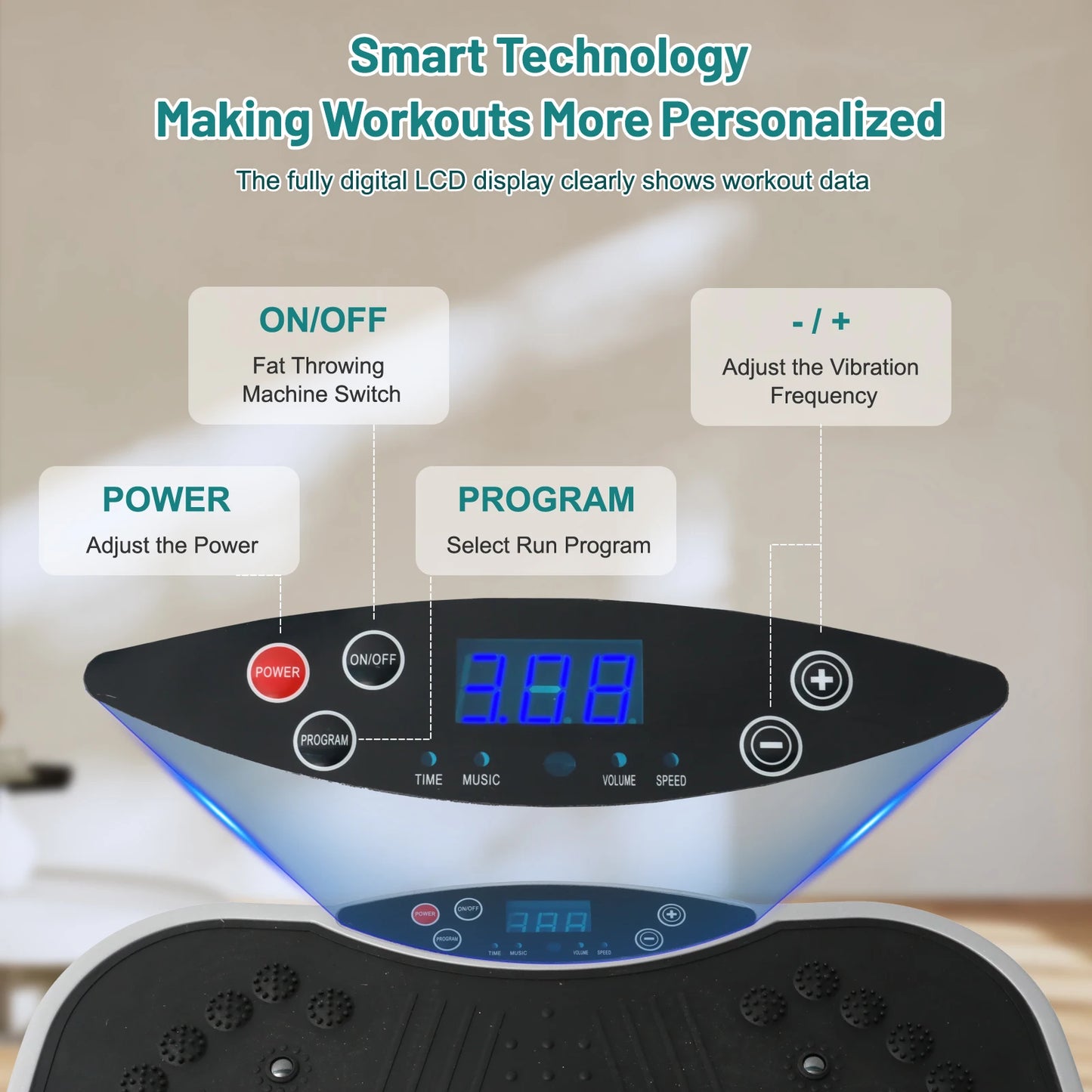 Vibration Plate Exercise Machine Full Body Workout Fat Burning Portable