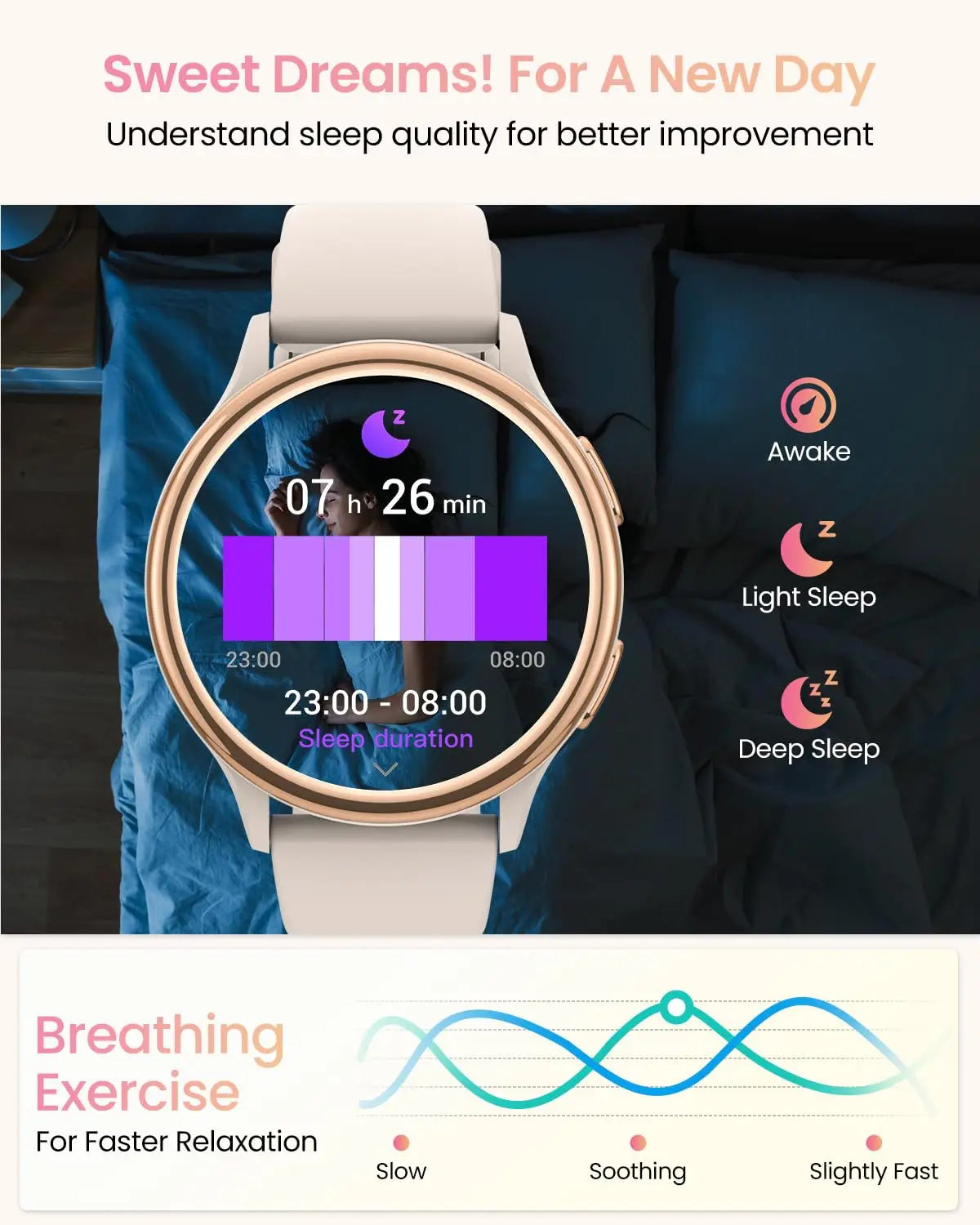 Smartwatch For Women Fitness Tracker With 400 Plus Watch Faces