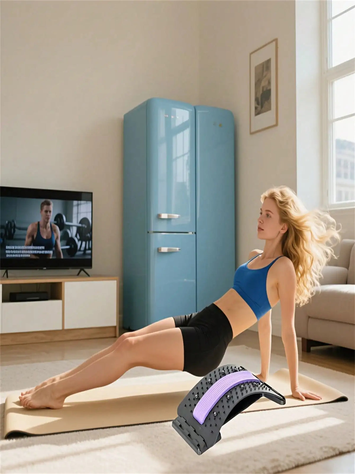 Adjustable Back Stretcher For Cervical Traction And Waist Support