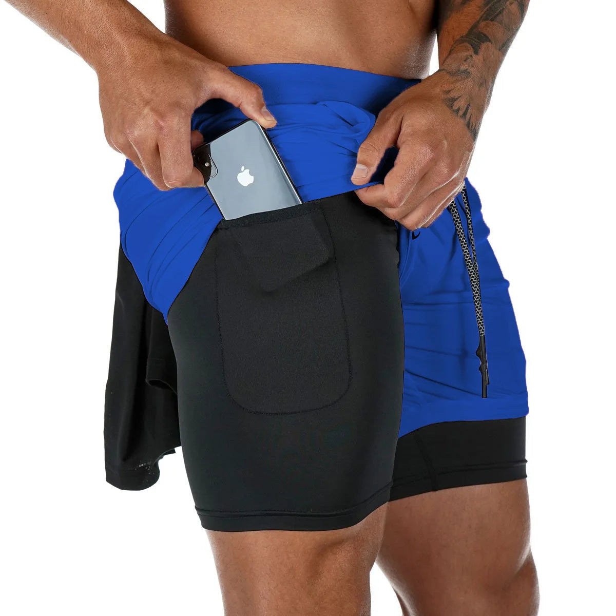 WYHYAYE Men 2 In 1 Quick Dry Running Shorts