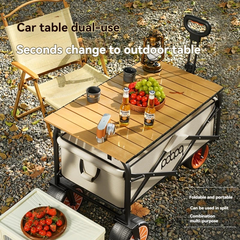 Electric Camp Car, Outdoor Camping Caring, Portable Campes Cares  Picnic Car Can Carry People, Foldable Handcart
