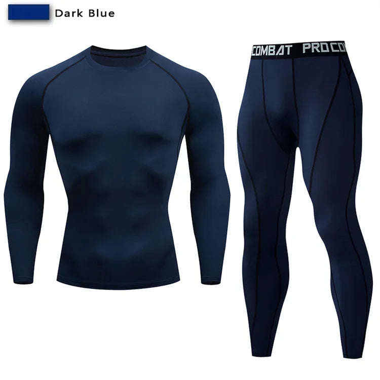 Men Compression Sportswear Set Two Piece Tracksuit