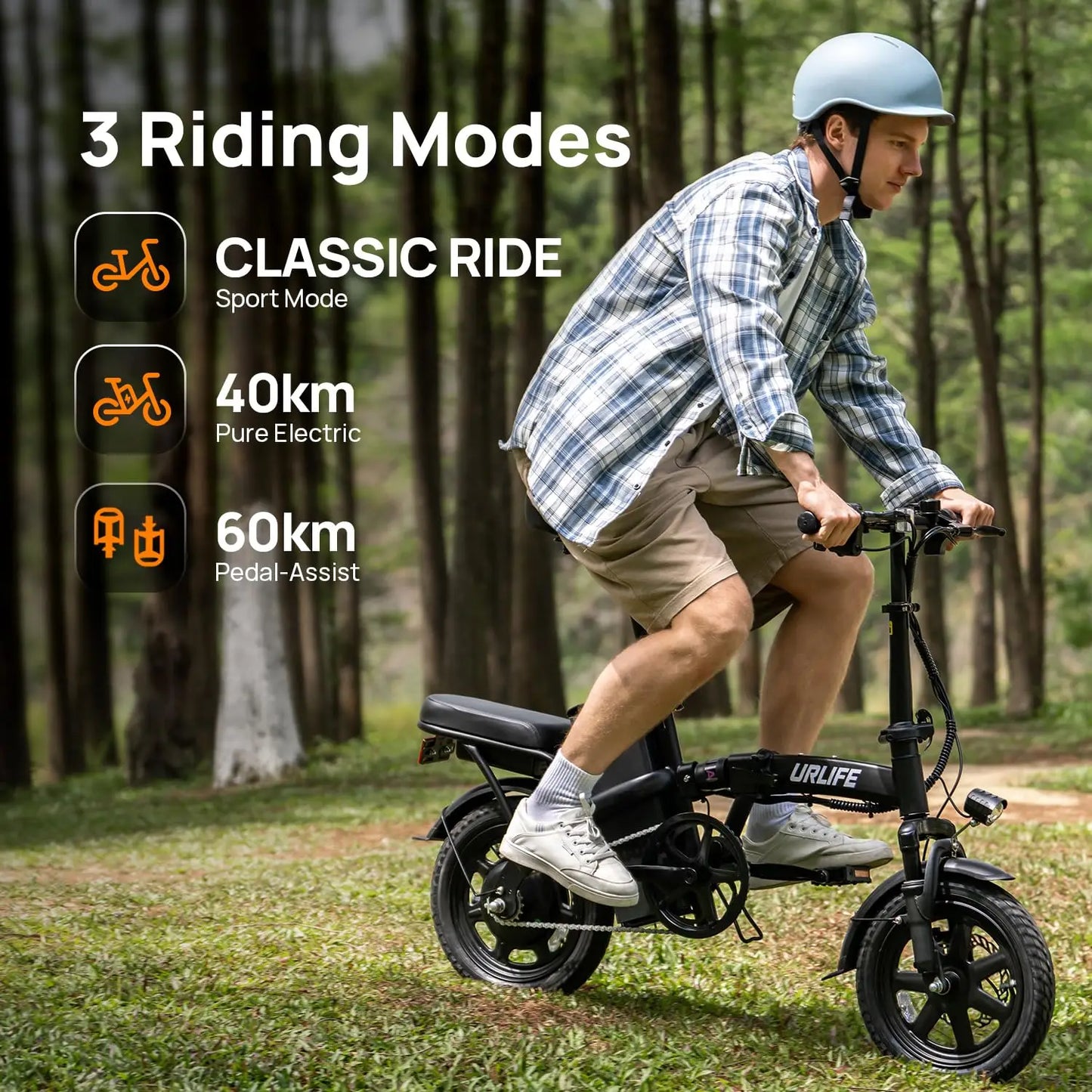 URLIFE Foldable Electric Bicycle for Adults with 500W Motor 48V Battery
