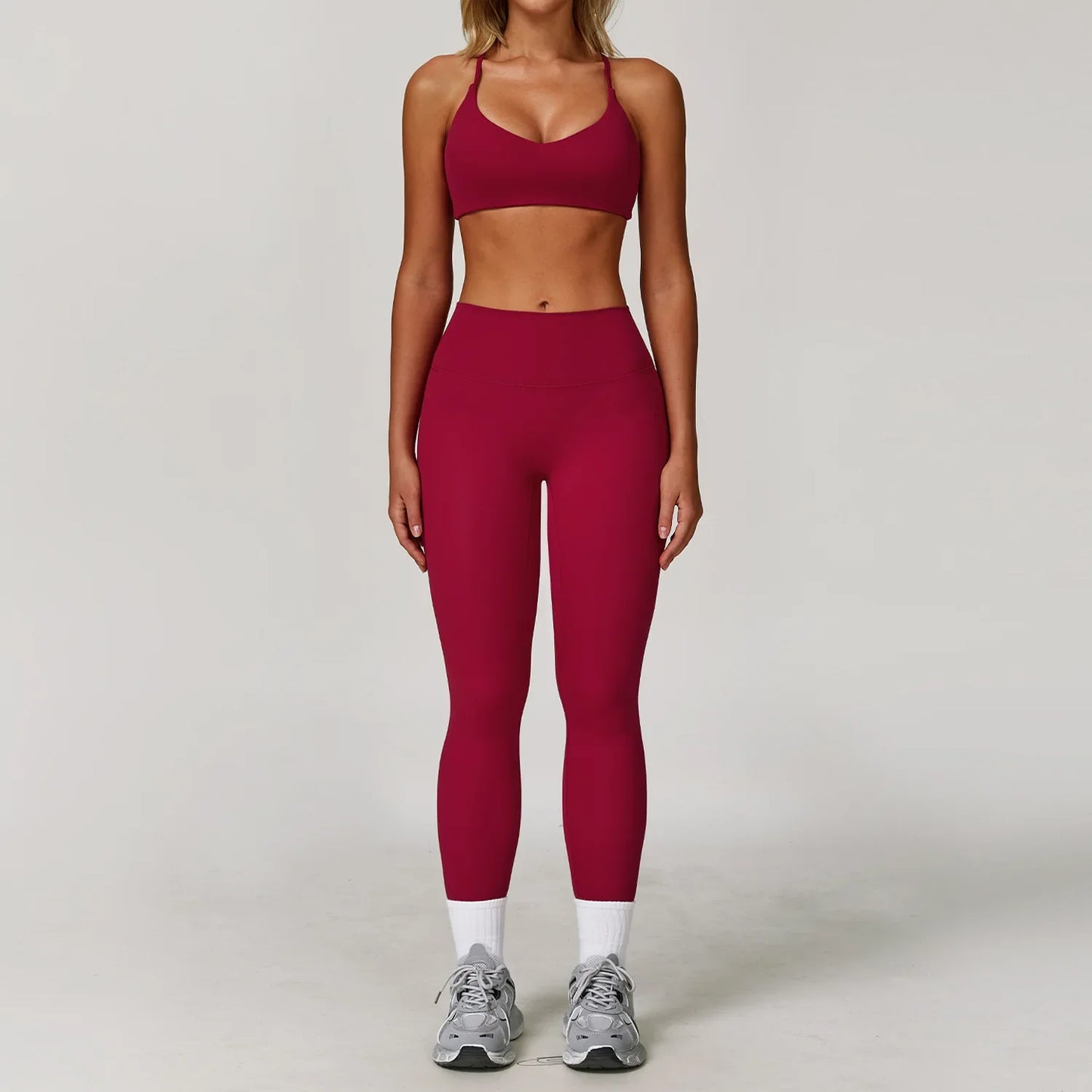 Women Yoga Set 3 Piece Gym Wear High Waist Leggings