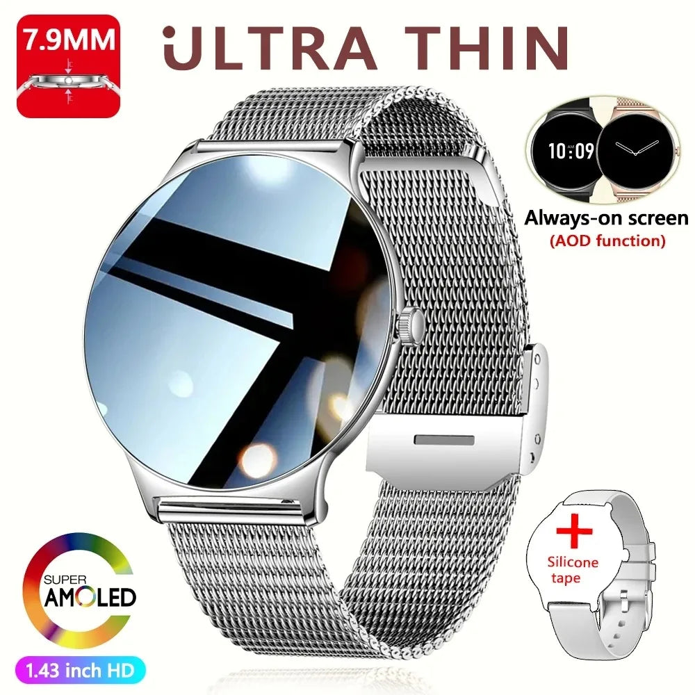 Hiwego Women Ultra Thin Smart Watch With Always On Display