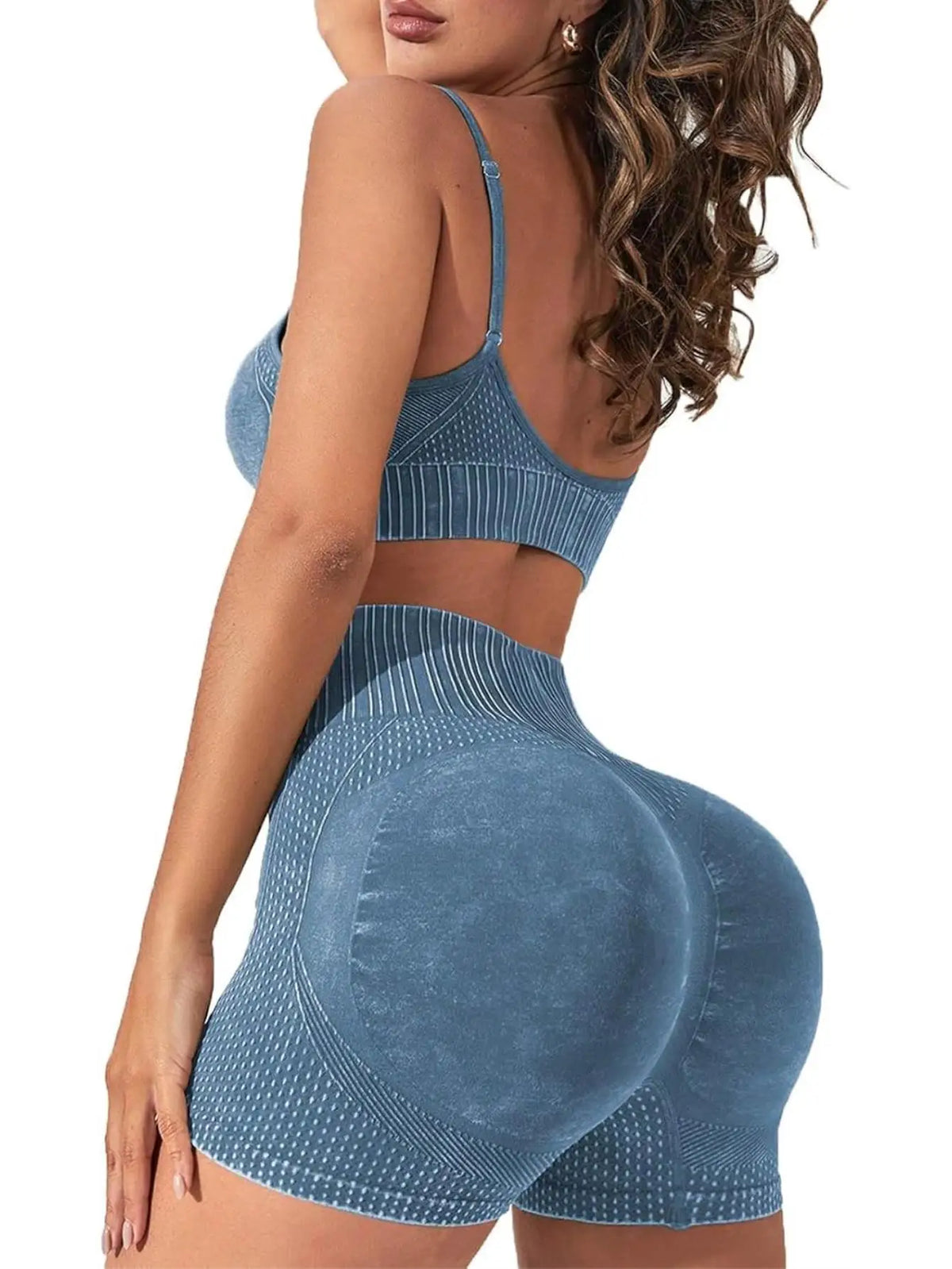 Women Seamless Tie Dye Yoga Fitness Activewear Set