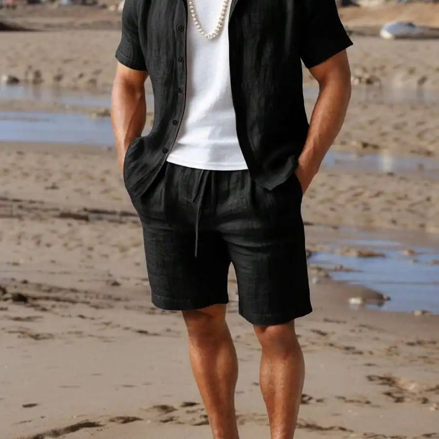 Quick Dry Men's Casual Summer T Shirt And Shorts Set