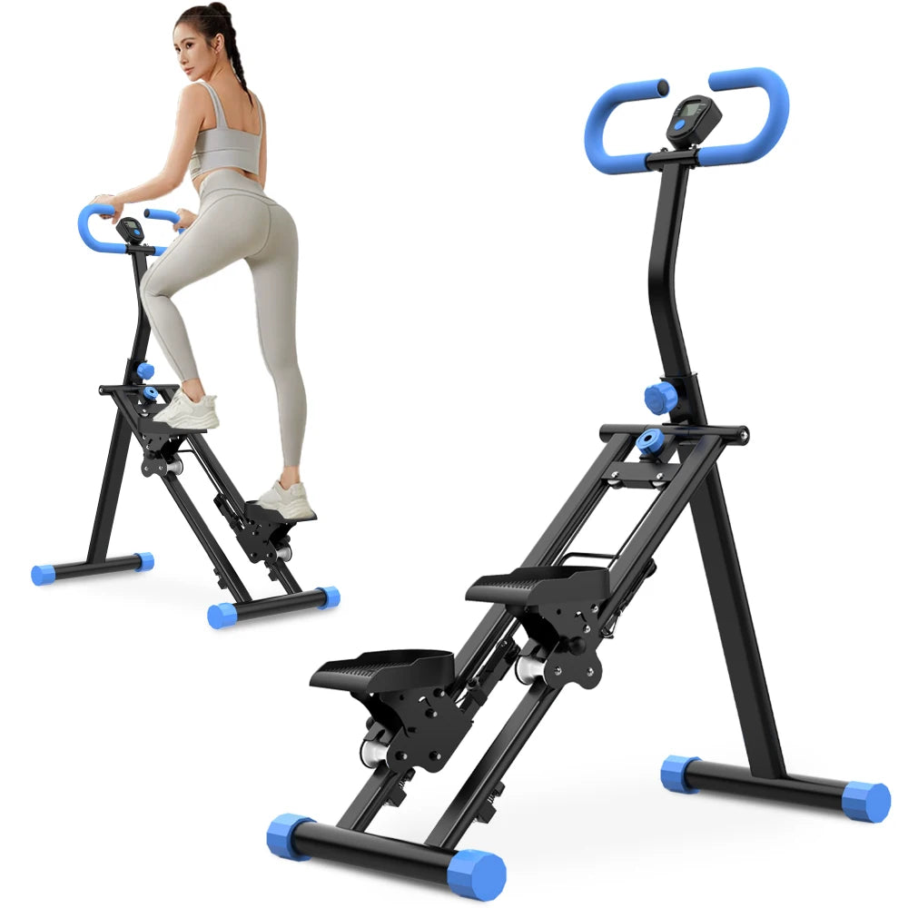 Ye Home Stair Stepper - Upgrade Vertical Climber Workout Machine for Full-Body Exercise, Fitness Equipment with Stable Frame & Adjustable Handlebar - Blue