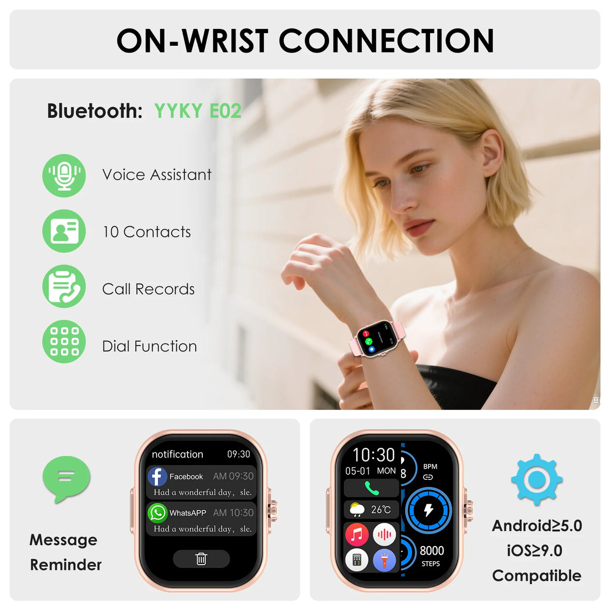AI Health Monitoring Smartwatch With ECG PPG And Bluetooth Calling