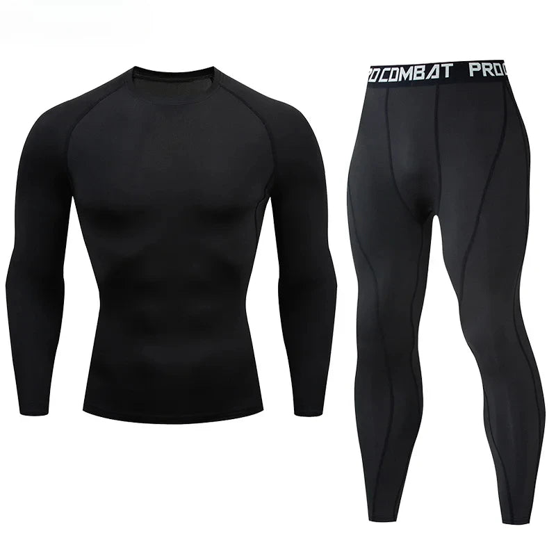 Men Compression Sportswear Set Two Piece Tracksuit