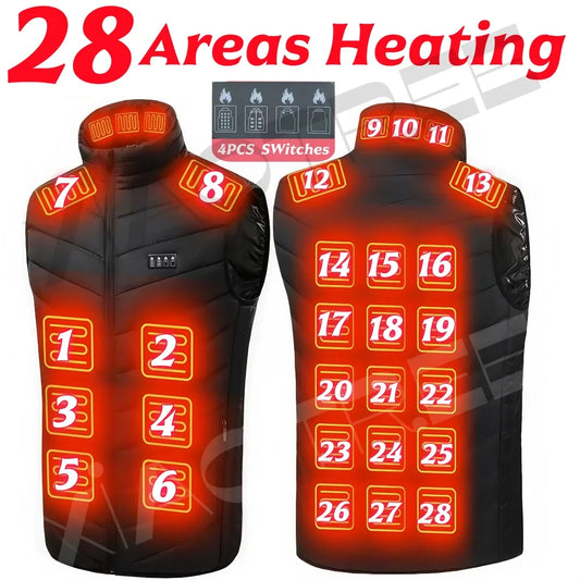 XIAOTREECN Heated Vest Mens Jacket With USB Heat Technology