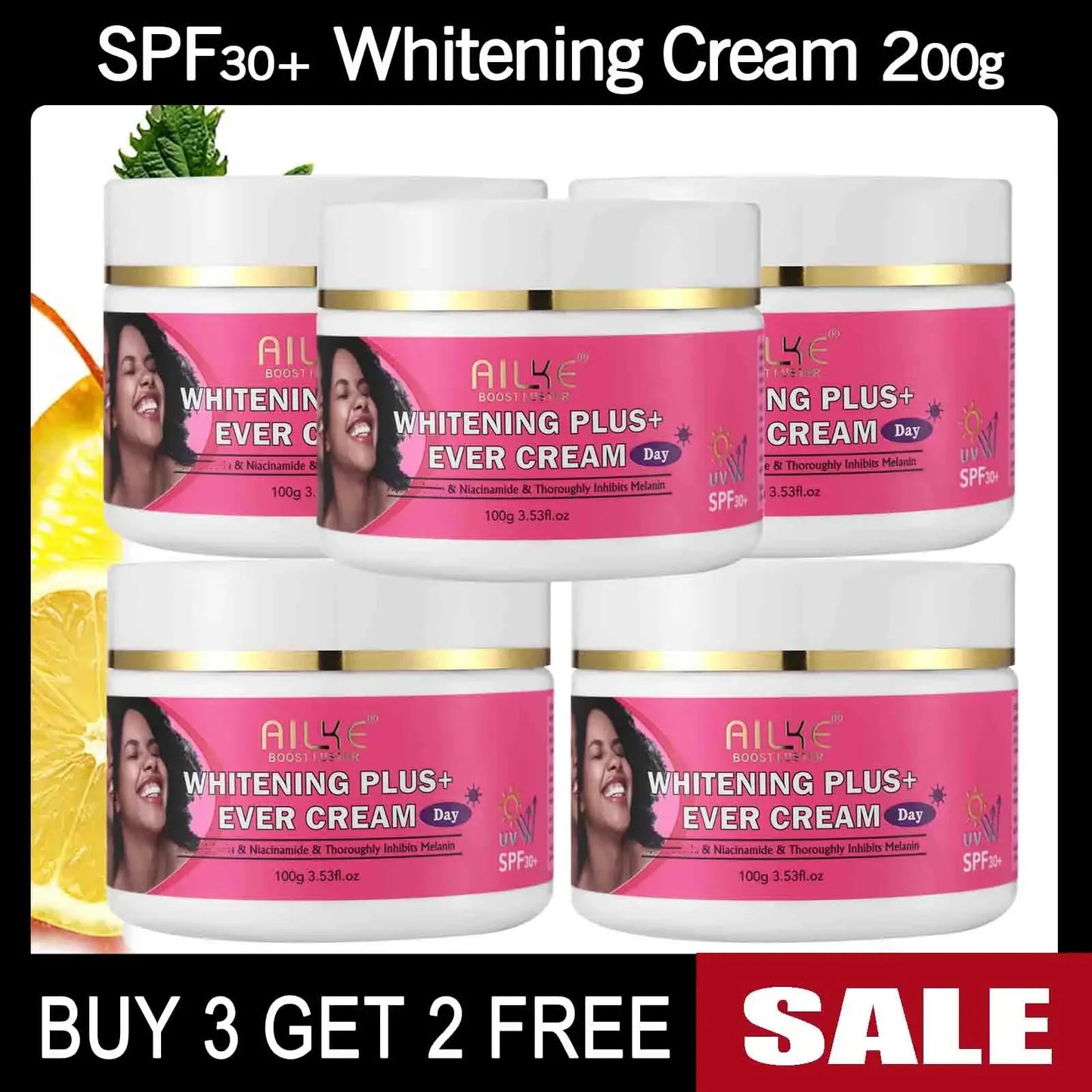 AILKE AHA Organic Skin Brightening Set Whitening Lotion for All Skin Types