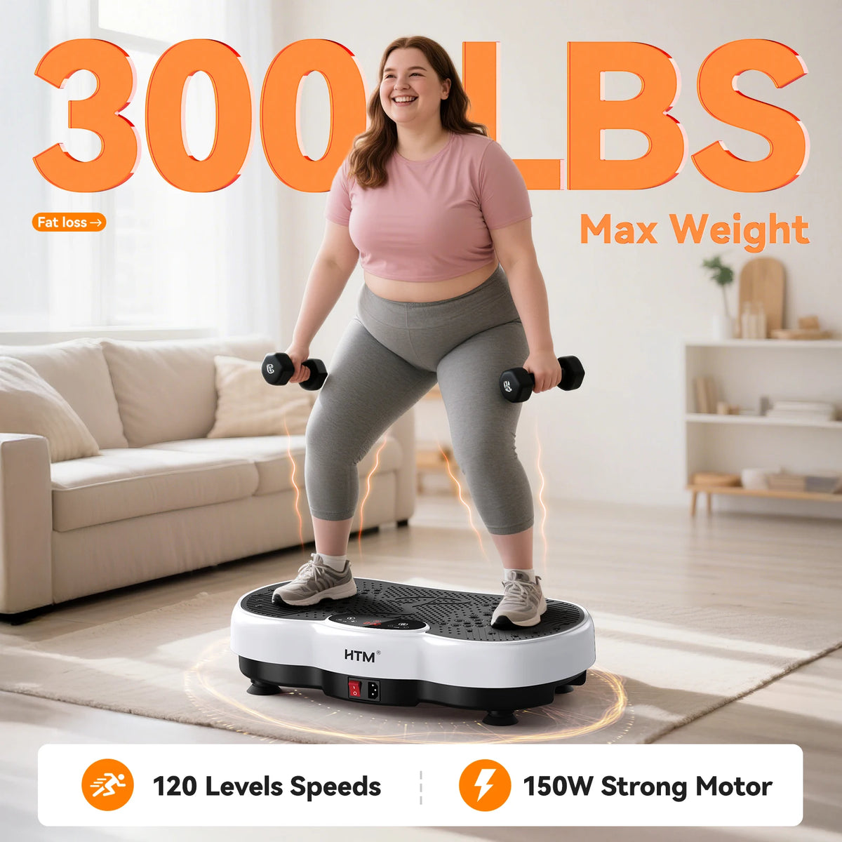 Vibration Exercise Plate Machine Full Body Shaker 120 Levels Adjustable Speed Weight Loss Fat Shaking Machines Workout Portable Fitness Equipment