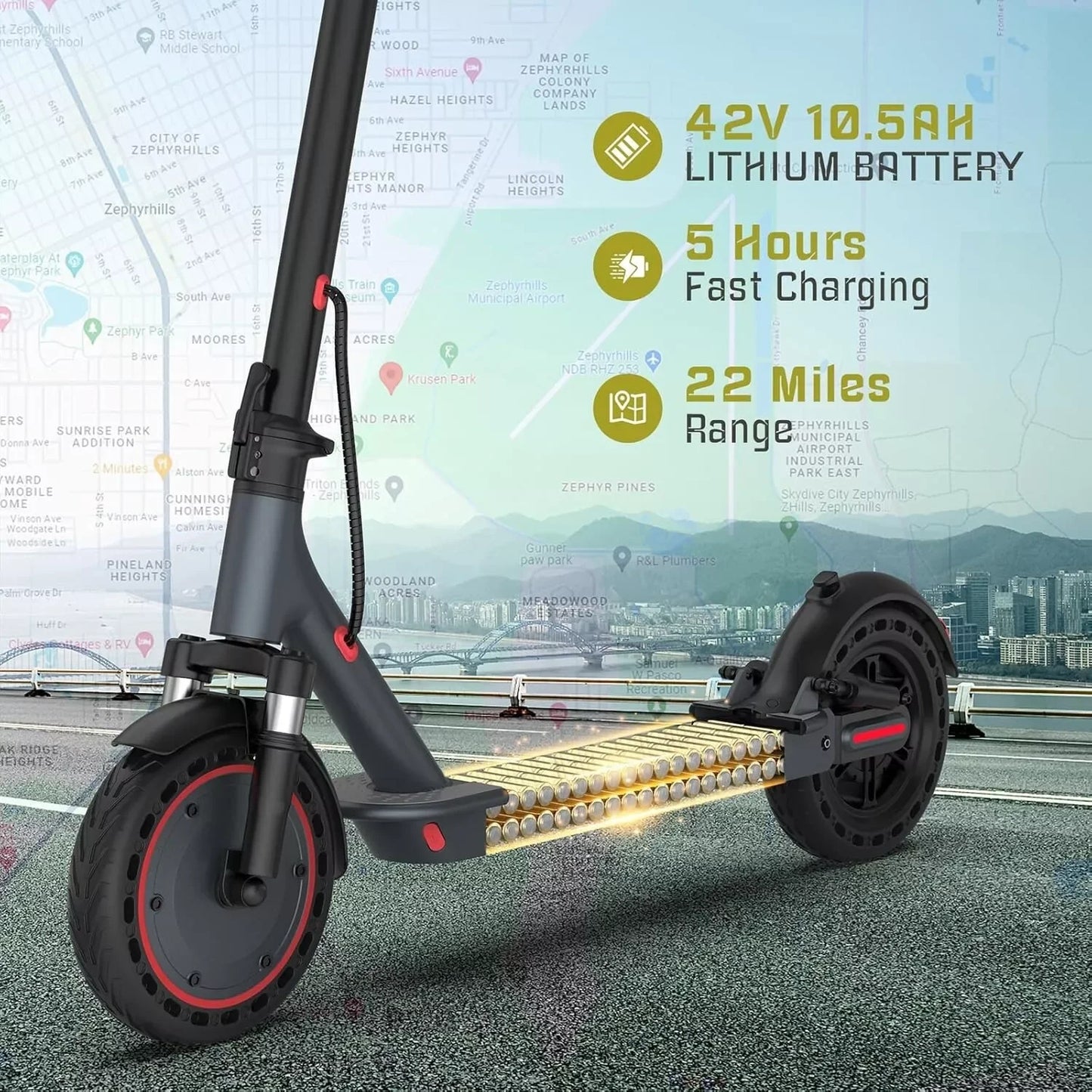 AOVOPRO TMAX Electric Scooter 500W Folding App Smart For Adults