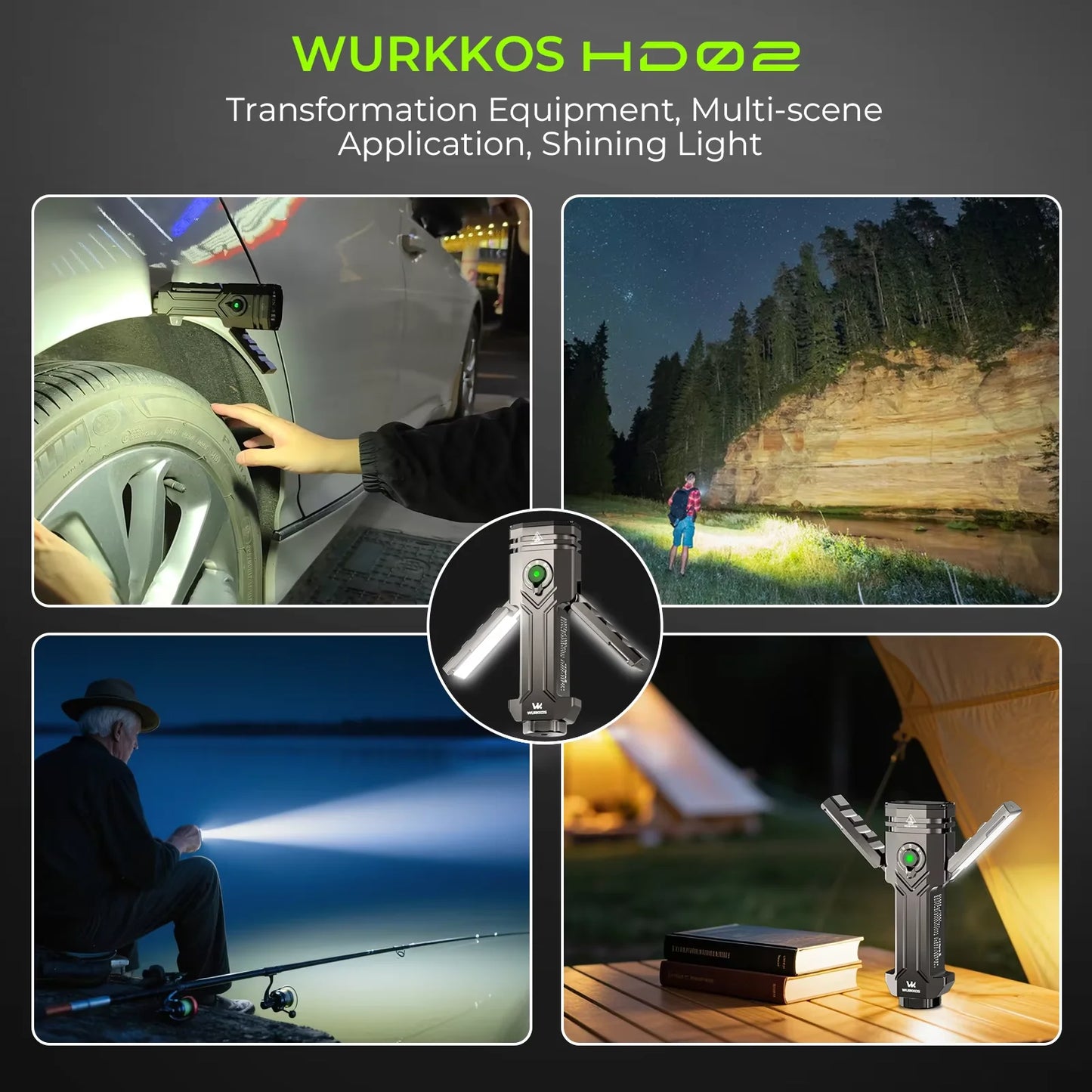Wurkkos HD02 LED Camping Lamp 3200 Lumens Rechargeable