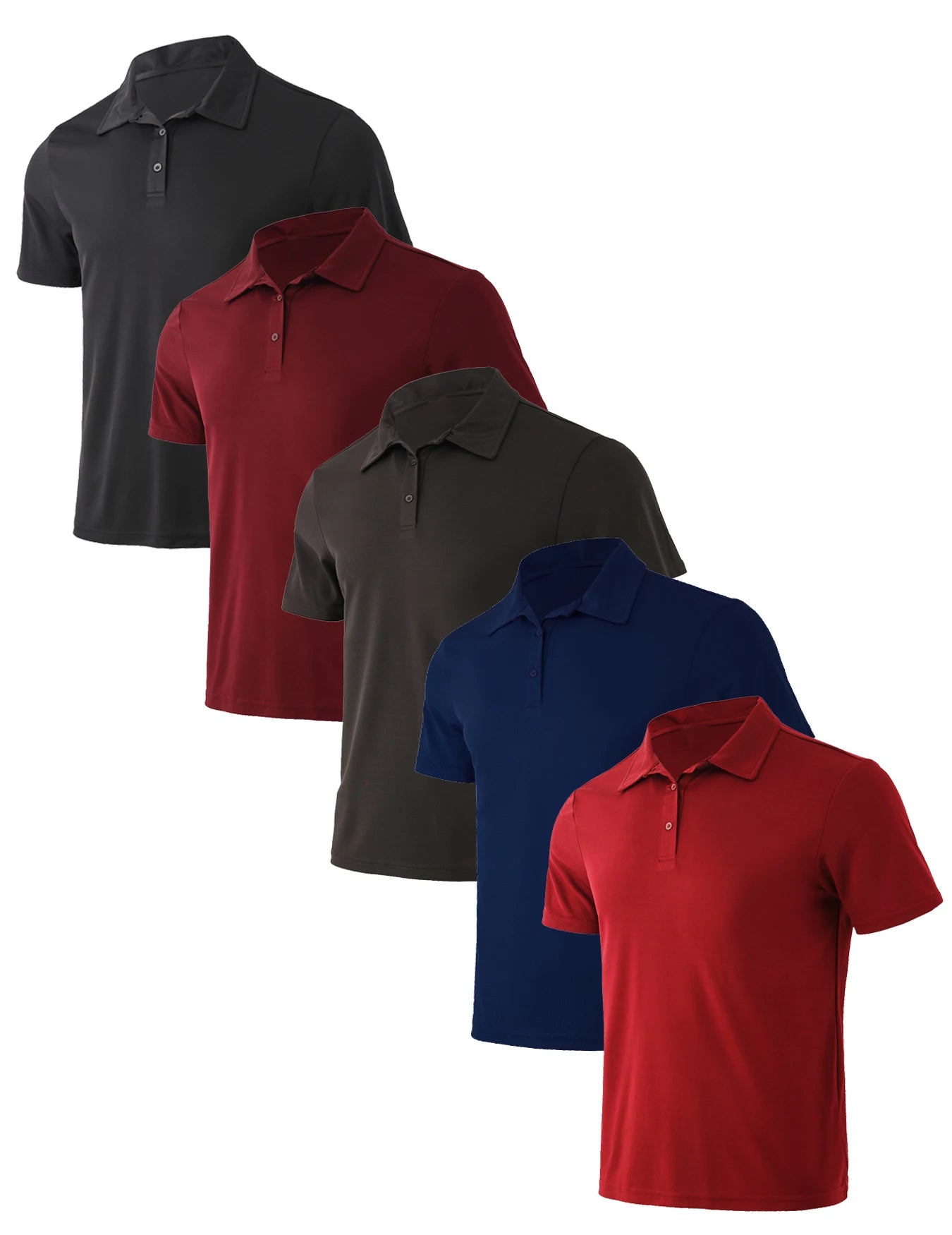 Men's Quick Dry Solid Polo Shirt Breathable Short Sleeve
