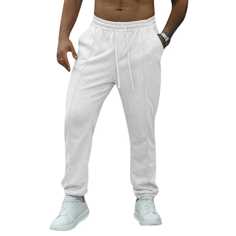 Men s Athletic Sweatpants with Drawstring Waistband and Pockets Comfortable Loose Fit Joggers for Casual Wear