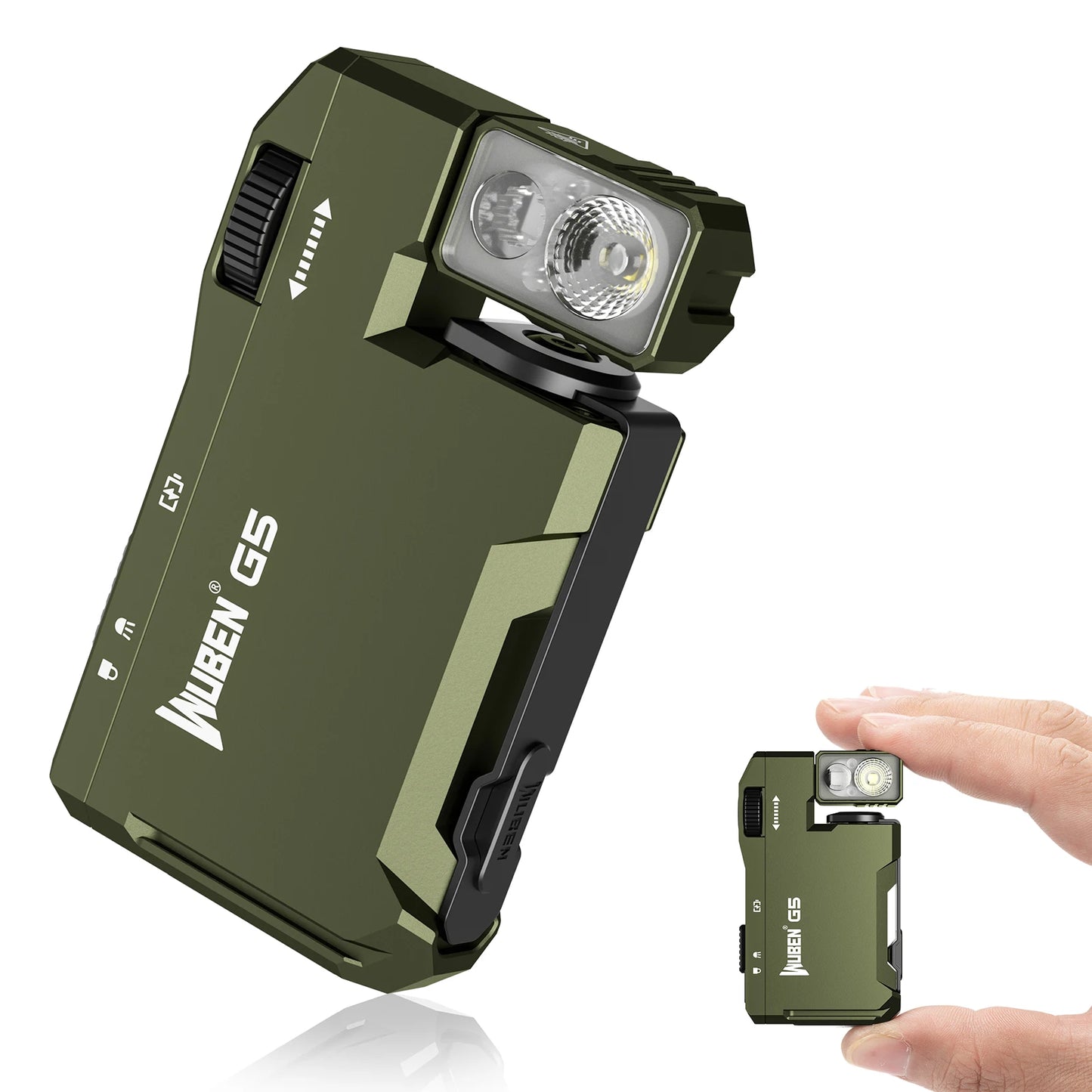 WUBEN G5 Rechargeable EDC Flashlight RGB Dual Light Sources