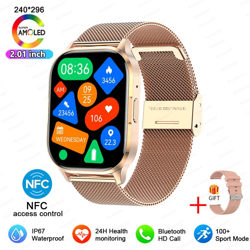 Ultra Thin Smartwatch With Bluetooth Calling And Health Tracking