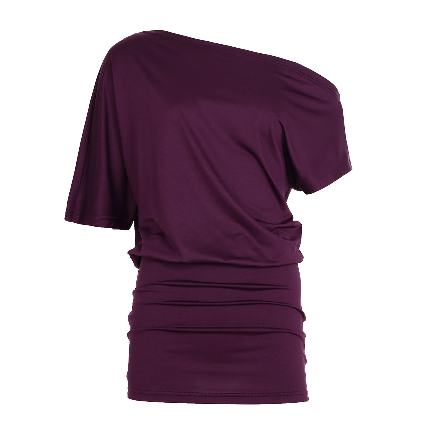 Bat Sleeve Wrap Dress One Shoulder Backless Bodycon Evening Dress