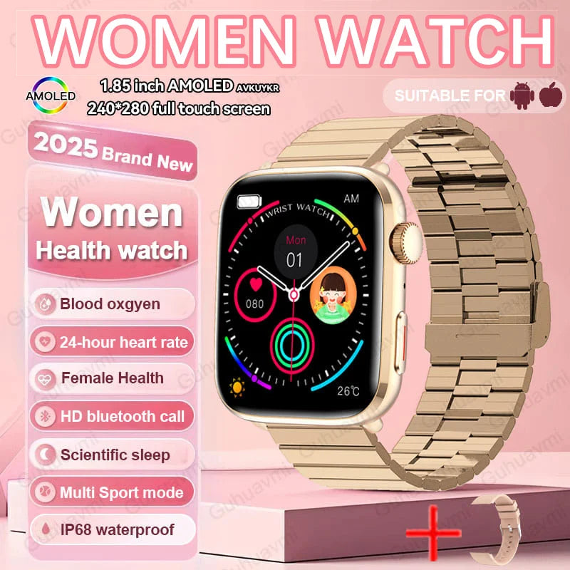 AI Smart Diagnosis Watch HRV PPG Blood Pressure Health Monitor NFC IP68