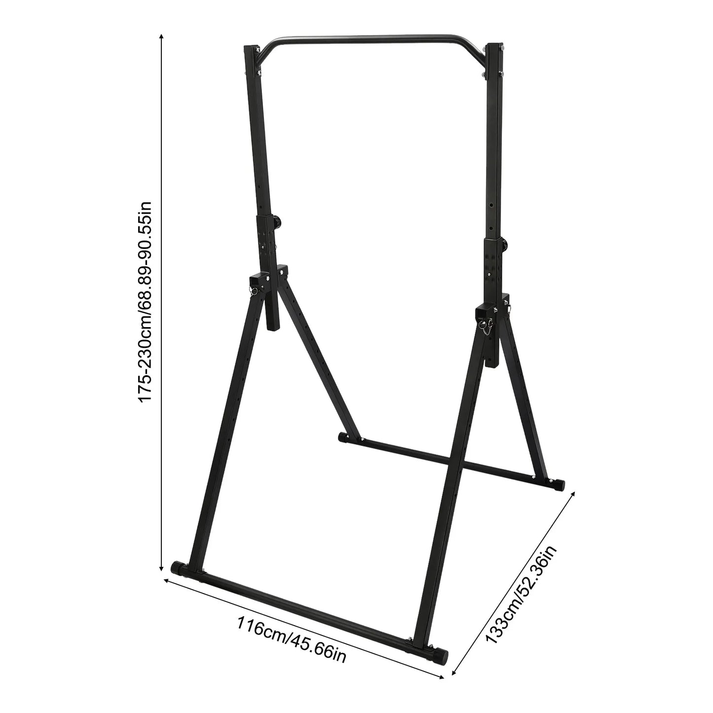 Triangular Pull Up Station Adjustable Foldable Horizontal Bar Home Gym